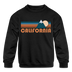 California Youth Sweatshirt - Retro Mountain Youth California Crewneck Sweatshirt - black