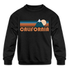 California Youth Sweatshirt - Retro Mountain Youth California Crewneck Sweatshirt