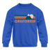 California Youth Sweatshirt - Retro Mountain Youth California Crewneck Sweatshirt - royal blue