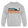 Frisco, Colorado Youth Sweatshirt - Retro Mountain Youth Frisco Crewneck Sweatshirt