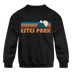 Estes Park, Colorado Youth Sweatshirt - Retro Mountain Youth Estes Park Crewneck Sweatshirt - black