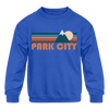 Park City, Utah Youth Sweatshirt - Retro Mountain Youth Park City Crewneck Sweatshirt