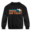 Sun Valley, Idaho Youth Sweatshirt - Retro Mountain Youth Sun Valley Crewneck Sweatshirt