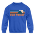 Sun Valley, Idaho Youth Sweatshirt - Retro Mountain Youth Sun Valley Crewneck Sweatshirt - royal blue