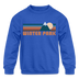 Winter Park, Colorado Youth Sweatshirt - Retro Mountain Youth Winter Park Crewneck Sweatshirt - royal blue