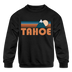 Tahoe, California Youth Sweatshirt - Retro Mountain Youth Tahoe Crewneck Sweatshirt - black