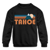 Tahoe, California Youth Sweatshirt - Retro Mountain Youth Tahoe Crewneck Sweatshirt