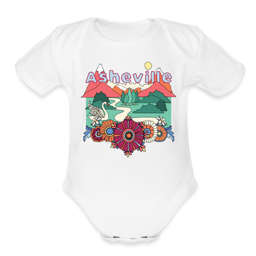 Asheville, North Carolina - Baby Bodysuit - white