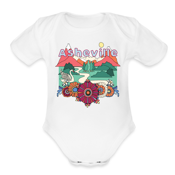 Asheville, North Carolina - Baby Bodysuit - white