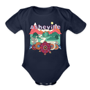 Asheville, North Carolina - Baby Bodysuit - dark navy
