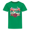 Asheville, North Carolina Youth T-Shirt - Hippie Style - kelly green
