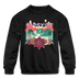 Asheville, North Carolina Youth Sweatshirt - Retro Hippie Youth Asheville Crewneck Sweatshirt - black
