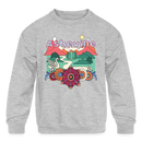 Asheville, North Carolina Youth Sweatshirt - Retro Hippie Youth Asheville Crewneck Sweatshirt - heather gray