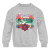 Asheville, North Carolina Youth Sweatshirt - Retro Hippie Youth Asheville Crewneck Sweatshirt - heather gray