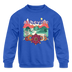 Asheville, North Carolina Youth Sweatshirt - Retro Hippie Youth Asheville Crewneck Sweatshirt - royal blue