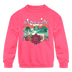 Asheville, North Carolina Youth Sweatshirt - Retro Hippie Youth Asheville Crewneck Sweatshirt - neon pink