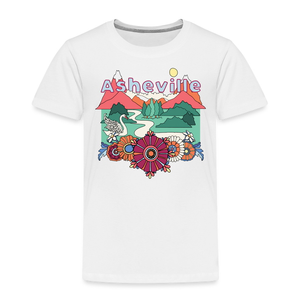 Asheville, North Carolina - Hippie Style Toddler T-Shirt - white