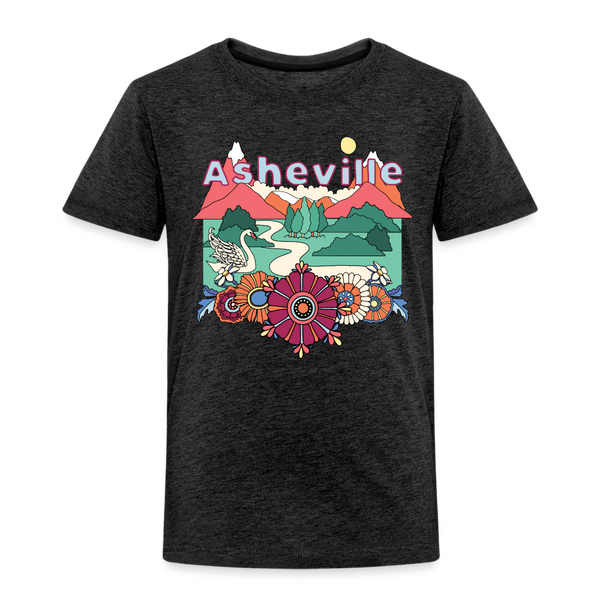 Asheville, North Carolina - Hippie Style Toddler T-Shirt - charcoal grey