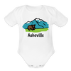 Asheville, North Carolina - Short Sleeve Baby Bodysuit - white