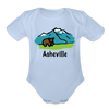Asheville, North Carolina - Short Sleeve Baby Bodysuit - sky