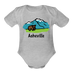 Asheville, North Carolina - Short Sleeve Baby Bodysuit - heather grey