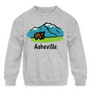 Asheville, North Carolina Bear - Youth Sweatshirt - heather gray