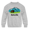 Asheville, North Carolina Bear - Youth Sweatshirt - heather gray