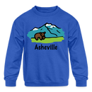Asheville, North Carolina Bear - Youth Sweatshirt - royal blue