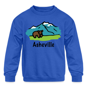 Asheville, North Carolina Bear - Youth Sweatshirt - royal blue