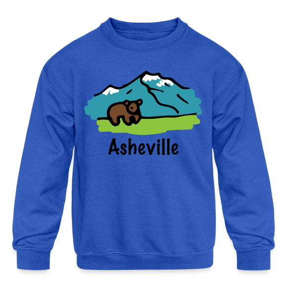 Asheville, North Carolina Bear - Youth Sweatshirt - royal blue
