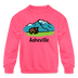 Asheville, North Carolina Bear - Youth Sweatshirt - neon pink
