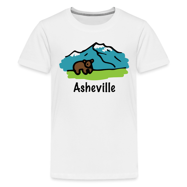Asheville, North Carolina - Youth T-Shirt - white