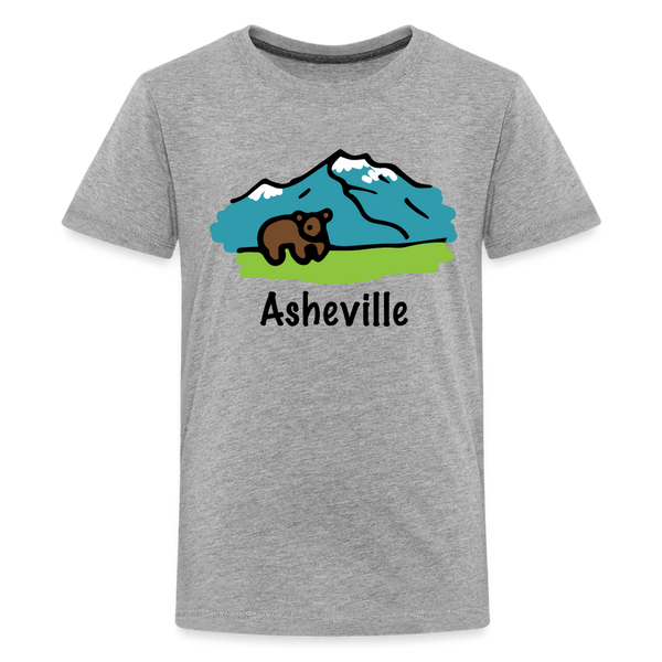 Asheville, North Carolina - Youth T-Shirt - heather gray