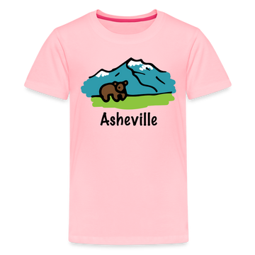 Asheville, North Carolina - Youth T-Shirt - pink