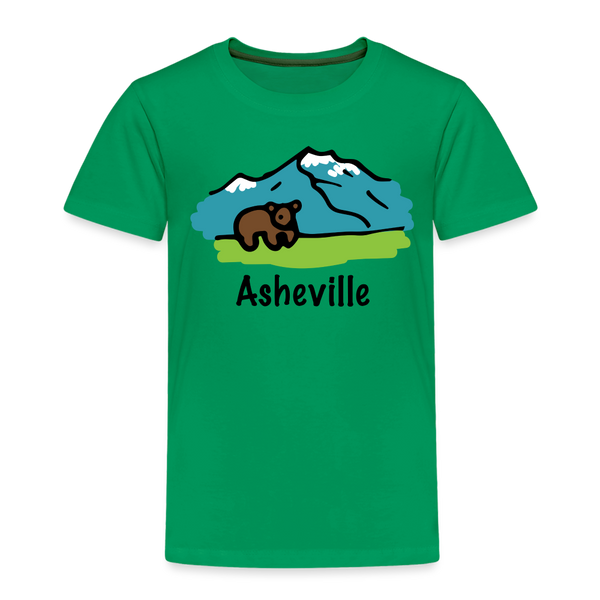 Asheville, North Carolina - Toddler T-Shirt - kelly green