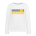 Michigan Youth Long Sleeve Shirt - Retro Sunrise Youth Long Sleeve Michigan Tee - white