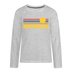 Michigan Youth Long Sleeve Shirt - Retro Sunrise Youth Long Sleeve Michigan Tee - heather gray