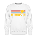 Premium Minnesota Sweatshirt - Retro Sun Premium Men's Minnesota Sweatshirt - white