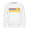 Premium Minnesota Sweatshirt - Retro Sun Premium Men's Minnesota Sweatshirt - white