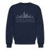Chicago, Illinois Sweatshirt - Skyline Chicago Crewneck Sweatshirt - navy