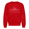 Chicago, Illinois Sweatshirt - Skyline Chicago Crewneck Sweatshirt