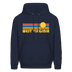West Virginia Hoodie - Retro Sunrise West Virginia Crewneck Hooded Sweatshirt - navy